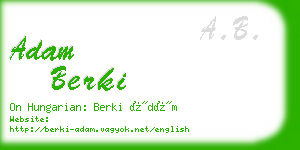 adam berki business card